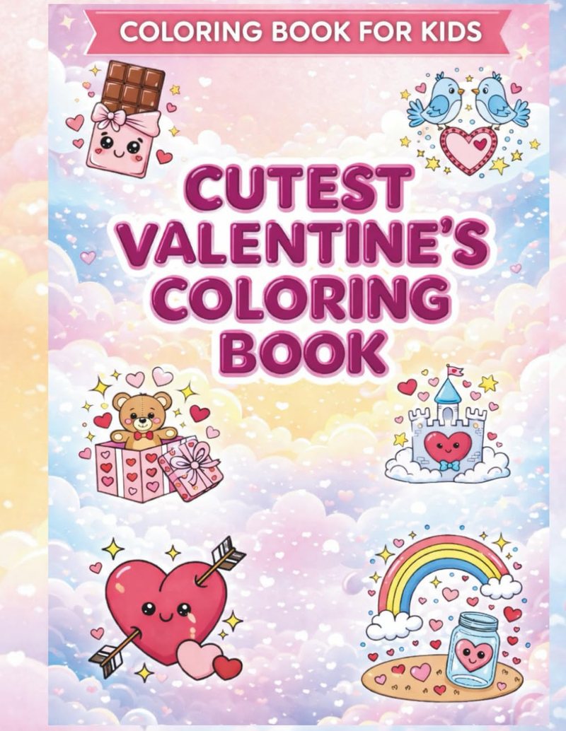 Cutest Valentine's Day Coloring Book cover