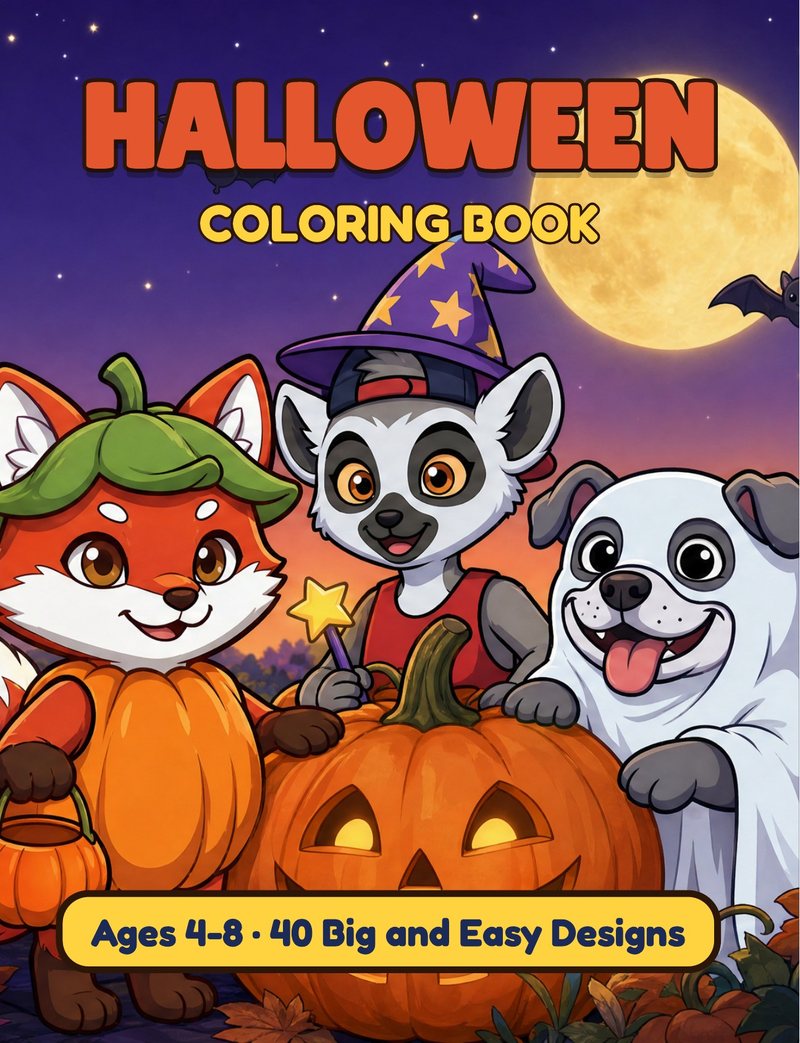 Halloween Coloring Book for Kids Ages 4-8 cover by Pete Harper